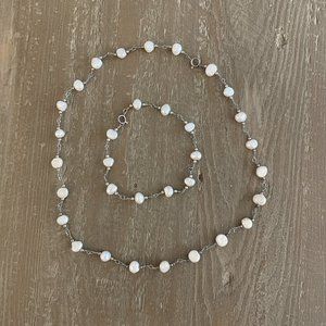 🦪🤍 Vintage Fresh Water Pearl Bracelet and Necklace Set 🤍🦪